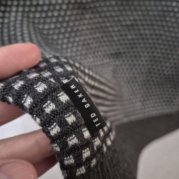 Ted Baker London Men's Gray Long Sleeve Wool Blend Crewneck Sweater 4 Large - Picture 6 of 7